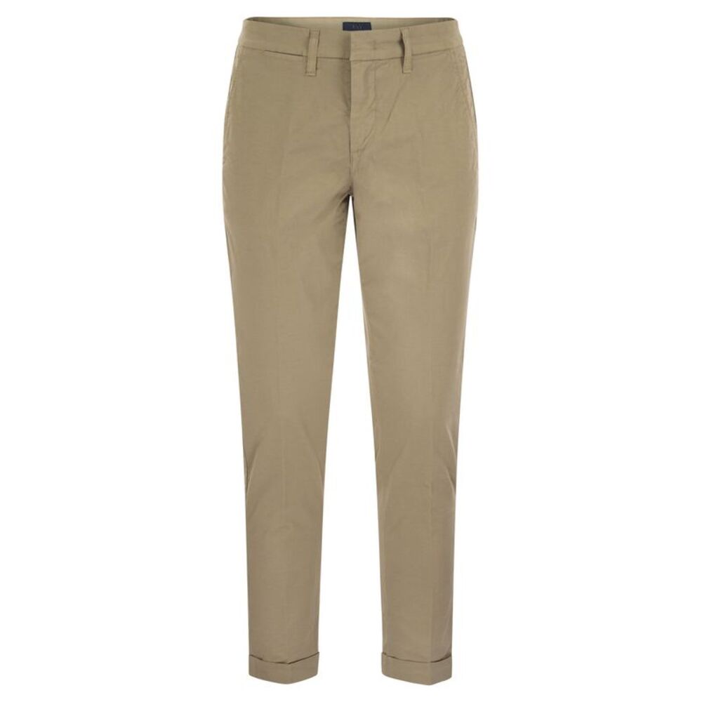 Fay Men Stretch Gabardine Slim Trousers